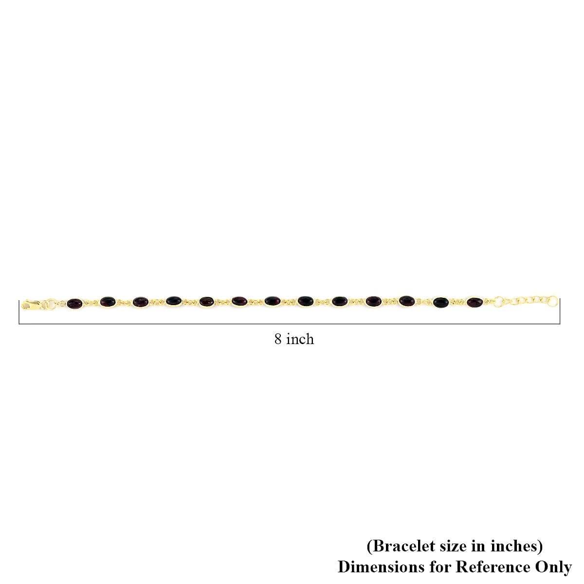 Mozambique Garnet Bracelet in 14K YG Over Sterling Silver (7.00 In) 4.55 ctw image number 4