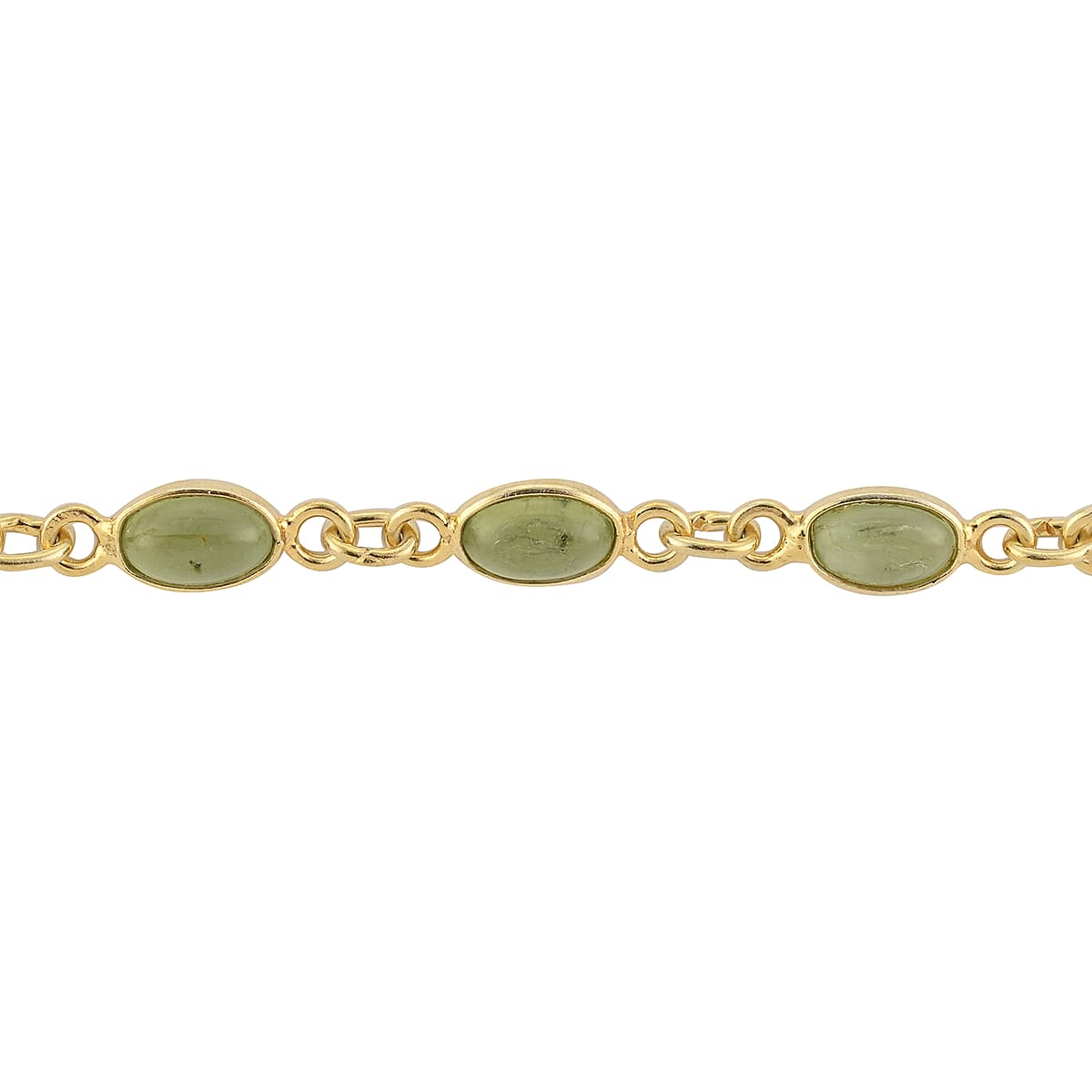 Peridot Bracelet in 14K Yellow Gold Over Sterling Silver (7.00 In) 3.75 ctw image number 2