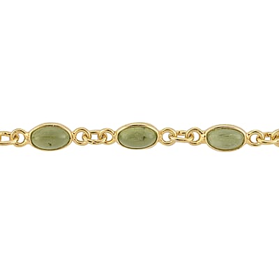 Peridot Bracelet in 14K Yellow Gold Over Sterling Silver (7.00 In) 3.75 ctw