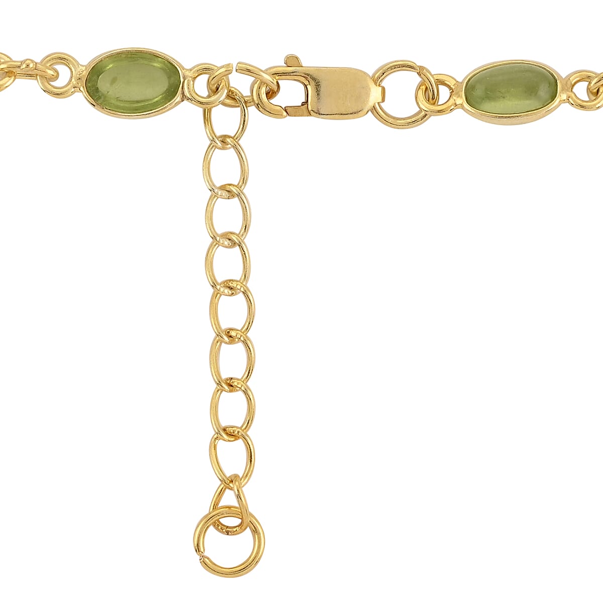 Peridot Bracelet in 14K Yellow Gold Over Sterling Silver (7.00 In) 3.75 ctw image number 3