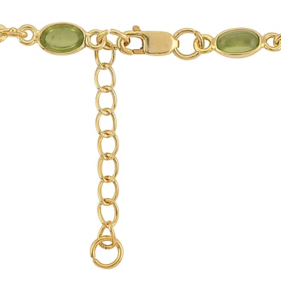 Peridot Bracelet in 14K Yellow Gold Over Sterling Silver (7.00 In) 3.75 ctw