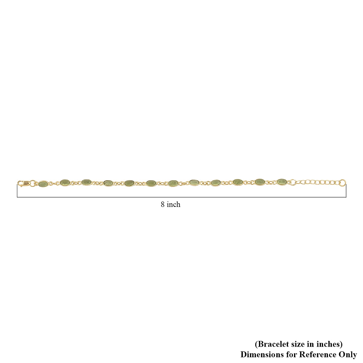 Peridot Bracelet in 14K Yellow Gold Over Sterling Silver (7.00 In) 3.75 ctw image number 5