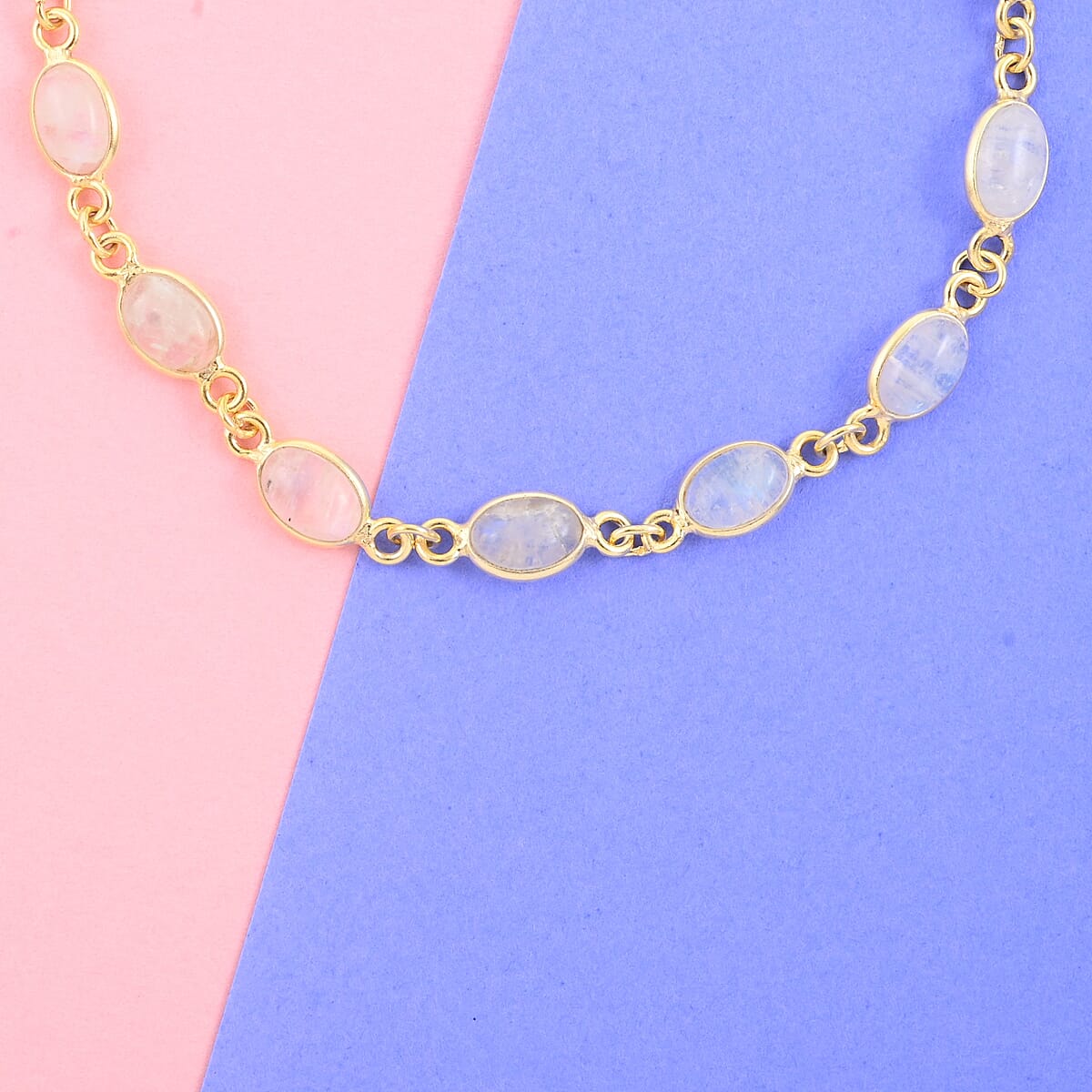 Moonstone Bracelet in 14K Yellow Gold Over Sterling Silver (7.00 In) 3.00 ctw image number 1