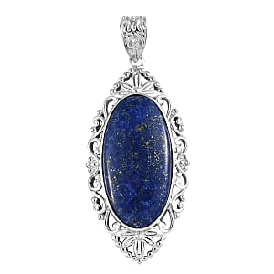 Lapis Lazuli Pendant in Platinum Over Copper with Magnet 23.15 ctw
