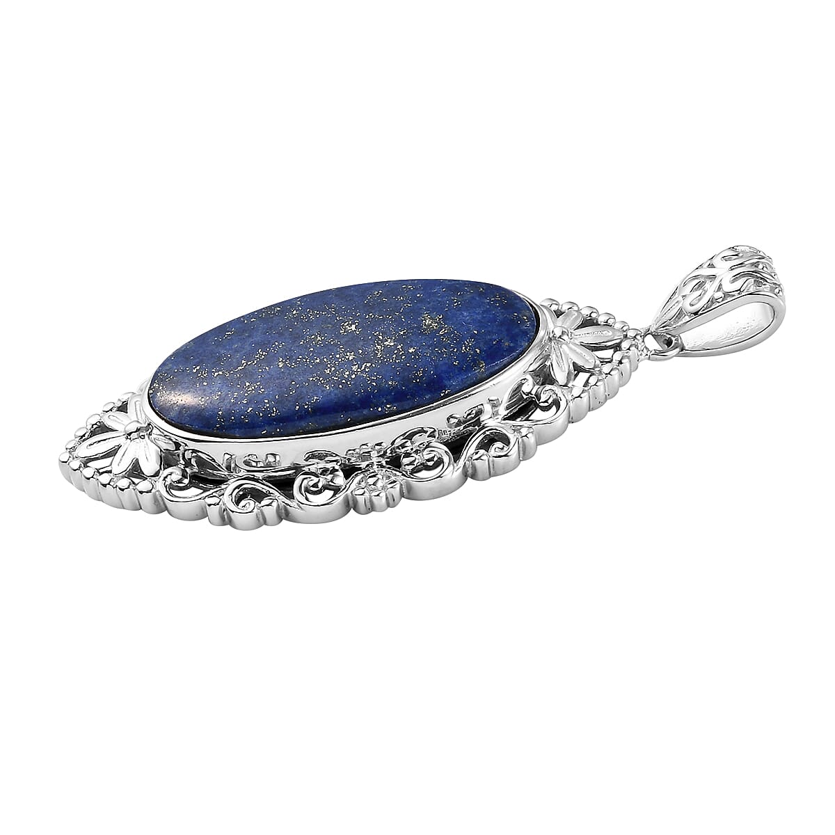 Lapis Lazuli Pendant in Platinum Over Copper with Magnet 23.15 ctw image number 2