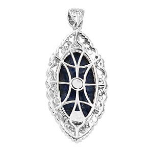 Lapis Lazuli Pendant in Platinum Over Copper with Magnet 23.15 ctw