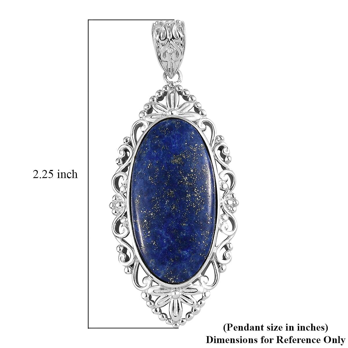 Lapis Lazuli Pendant in Platinum Over Copper with Magnet 23.15 ctw image number 4
