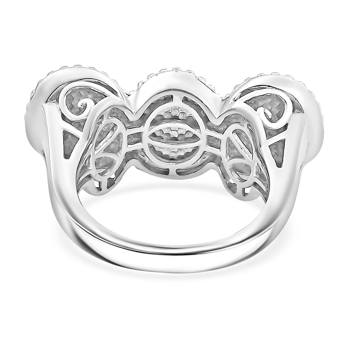 Karis Pink Fresh Water Pearl Fancy Ring in Platinum Bond (Size 6.0) image number 4