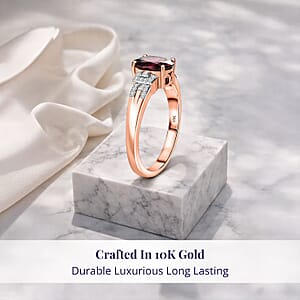 Luxoro Orissa Rhodolite Garnet, Diamond Ring in 10K Rose Gold 2.40 ctw (Size 8.5)
