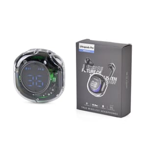 TWS Wireless Earbuds with Display - Black
