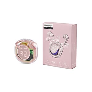 TWS Wireless Earbuds with Display - Pink