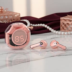 Livmore TWS Wireless Earbuds with Display - Pink