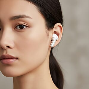 Livmore TWS Wireless Earbuds with Display - White