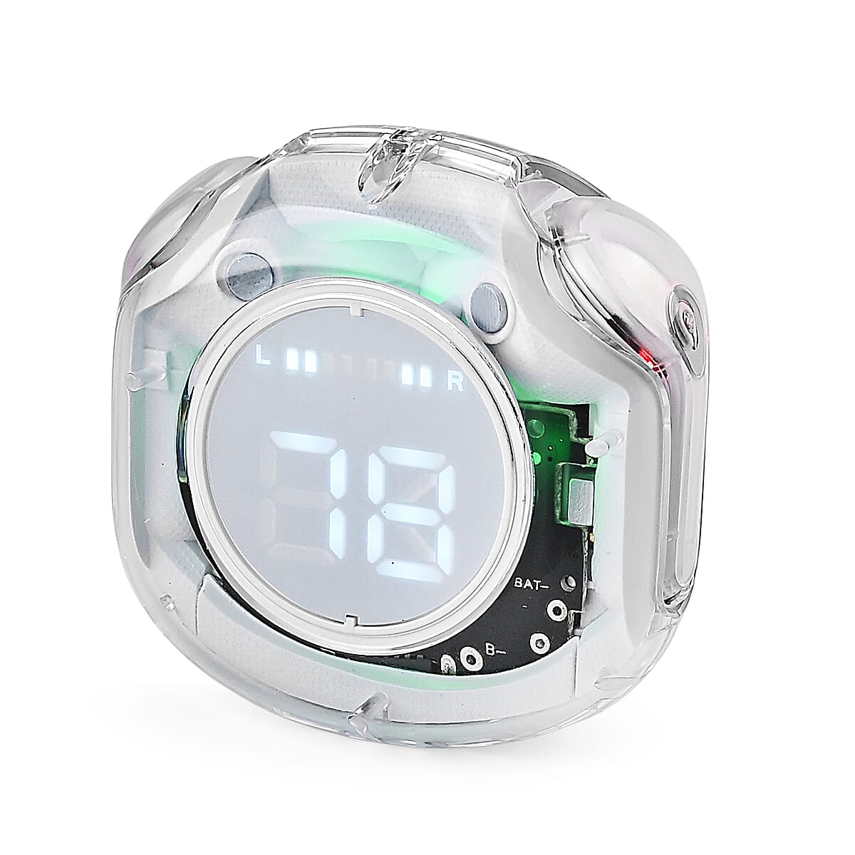 Livmore TWS Wireless Earbuds with Display - White image number 4