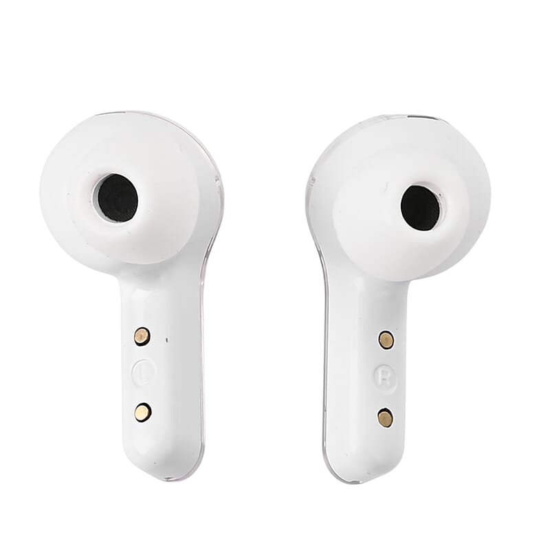 Livmore TWS Wireless Earbuds with Display - White