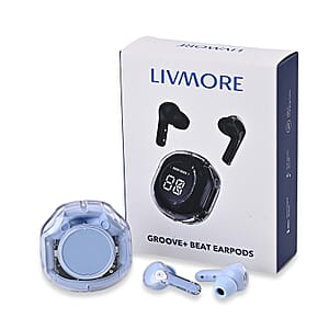 Livmore TWS Wireless Earbuds with Display - Purple