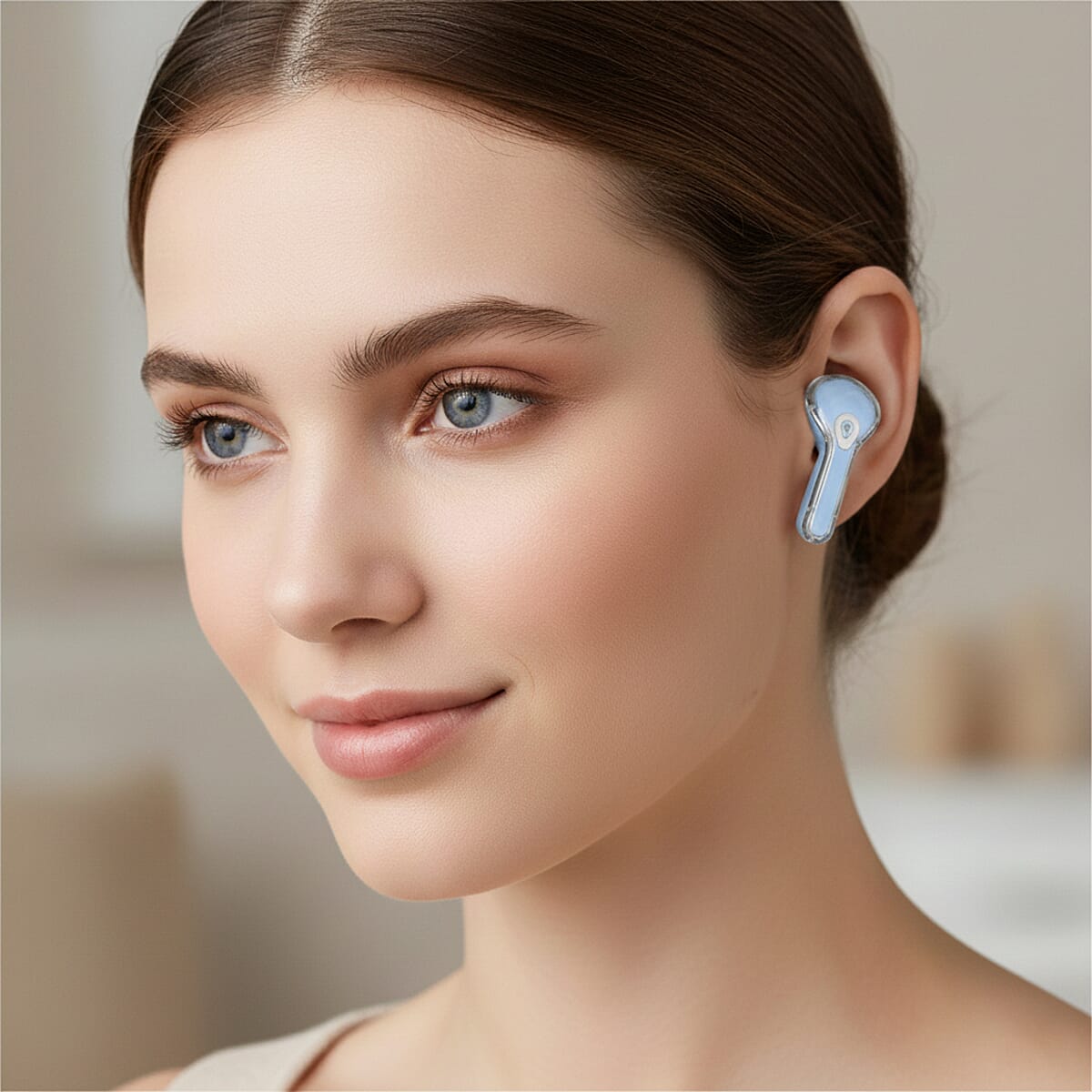 Livmore TWS Wireless Earbuds with Display - Purple image number 2