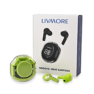 Livmore TWS Wireless Earbuds with Display - Green