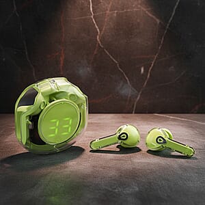 Livmore TWS Wireless Earbuds with Display - Green