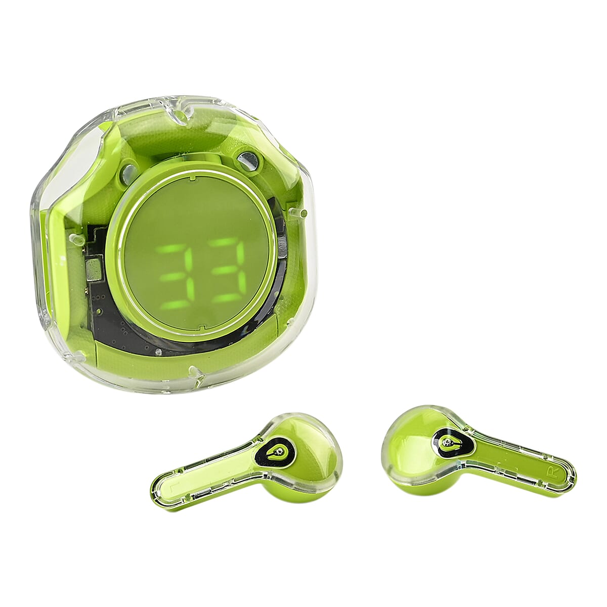 Livmore TWS Wireless Earbuds with Display - Green image number 3