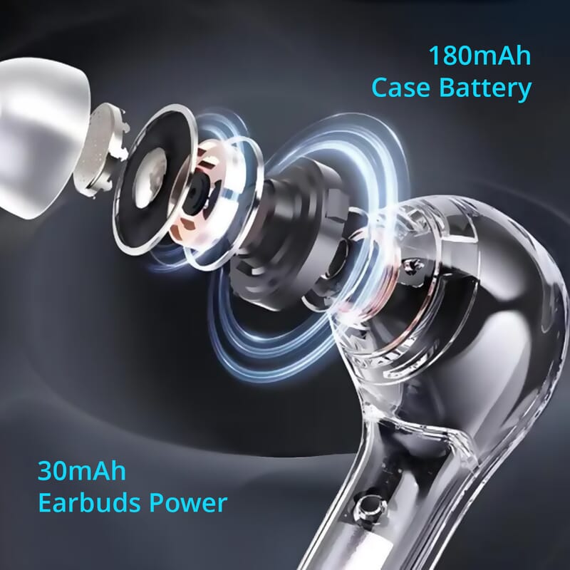 Livmore TWS Wireless Earbuds with Display - Green