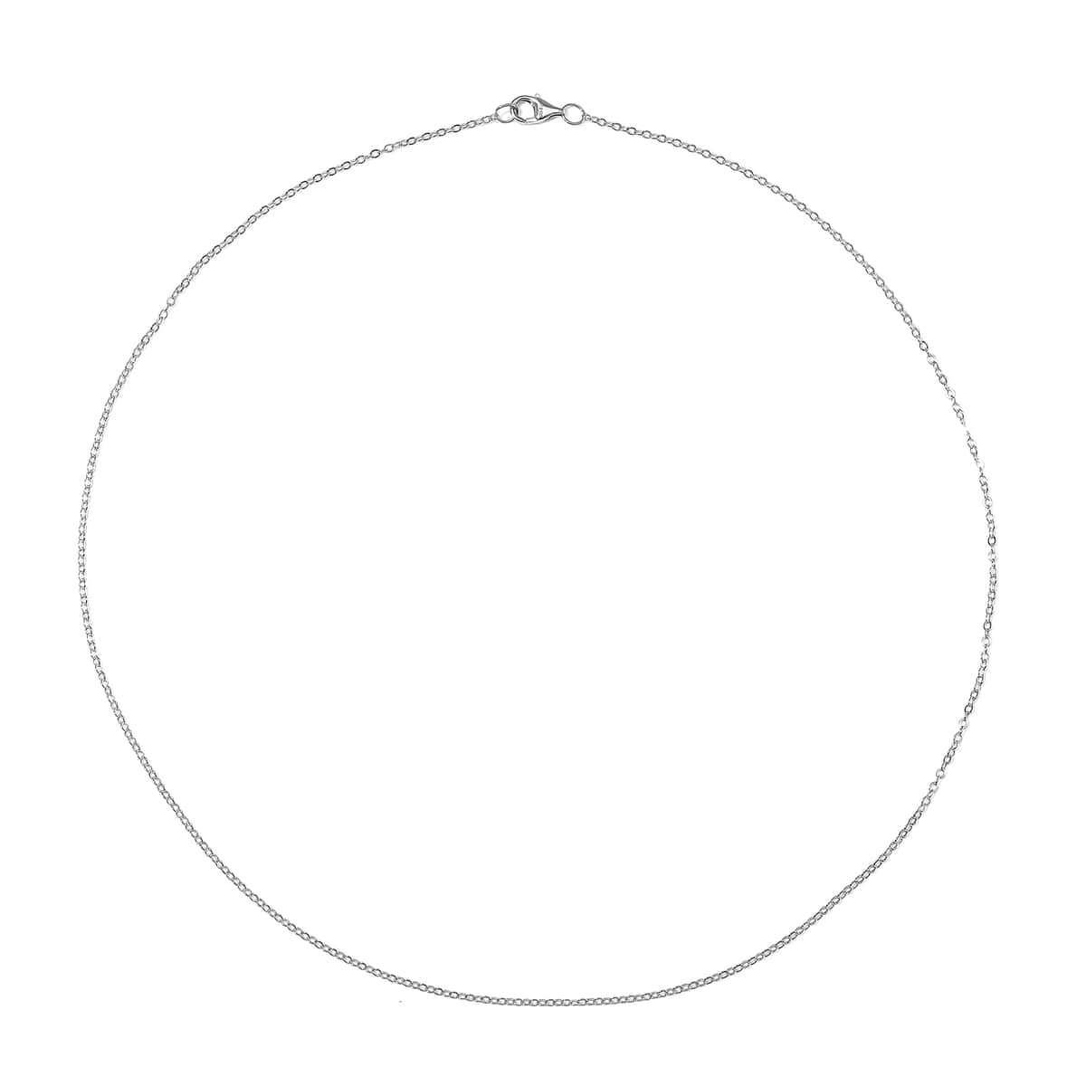 Rhodium Over Sterling Silver Chain 18 Inches 1.42 Grams image number 2