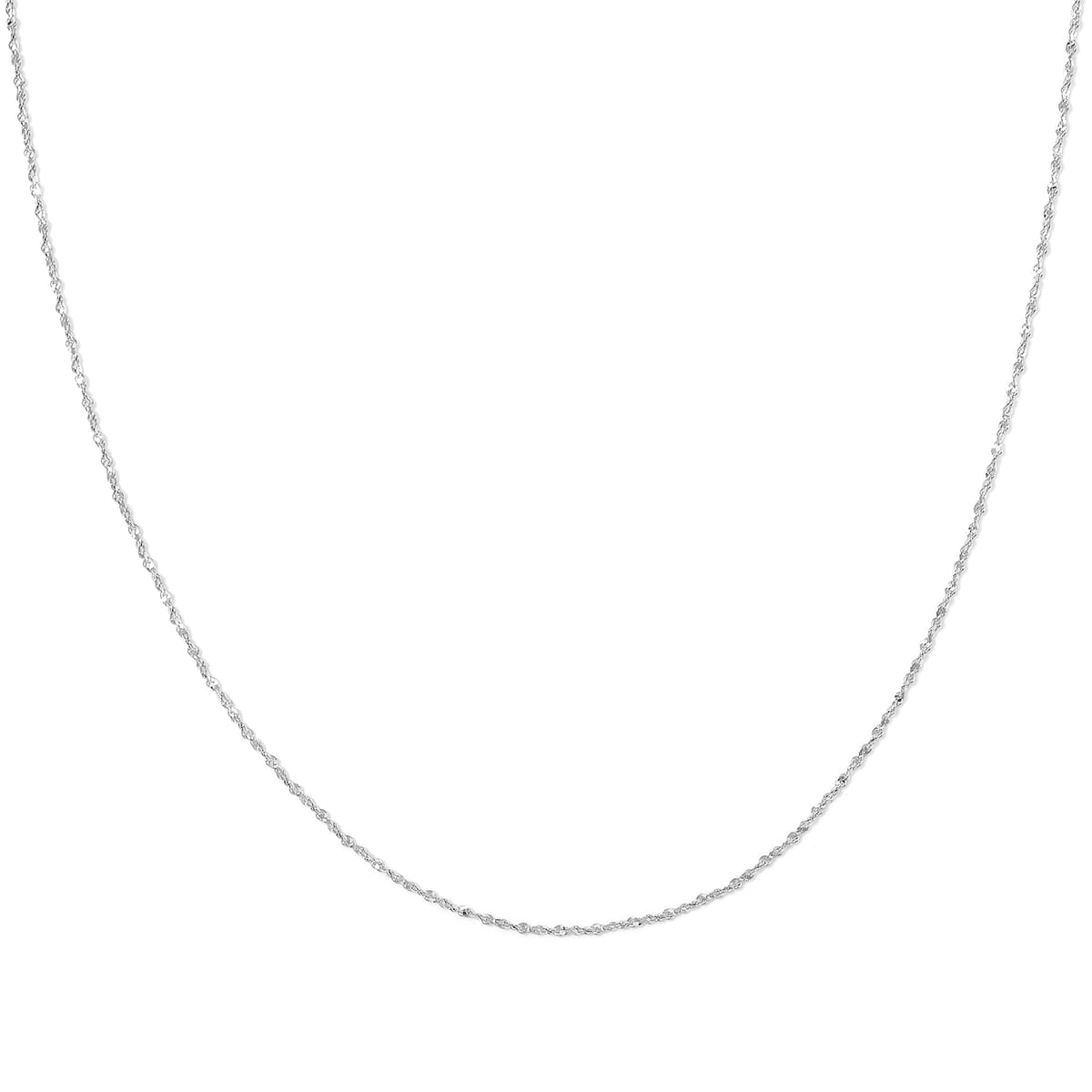 Fancy Chain in Rhodium Over Sterling Silver 1.35 Grams 18 Inches image number 0