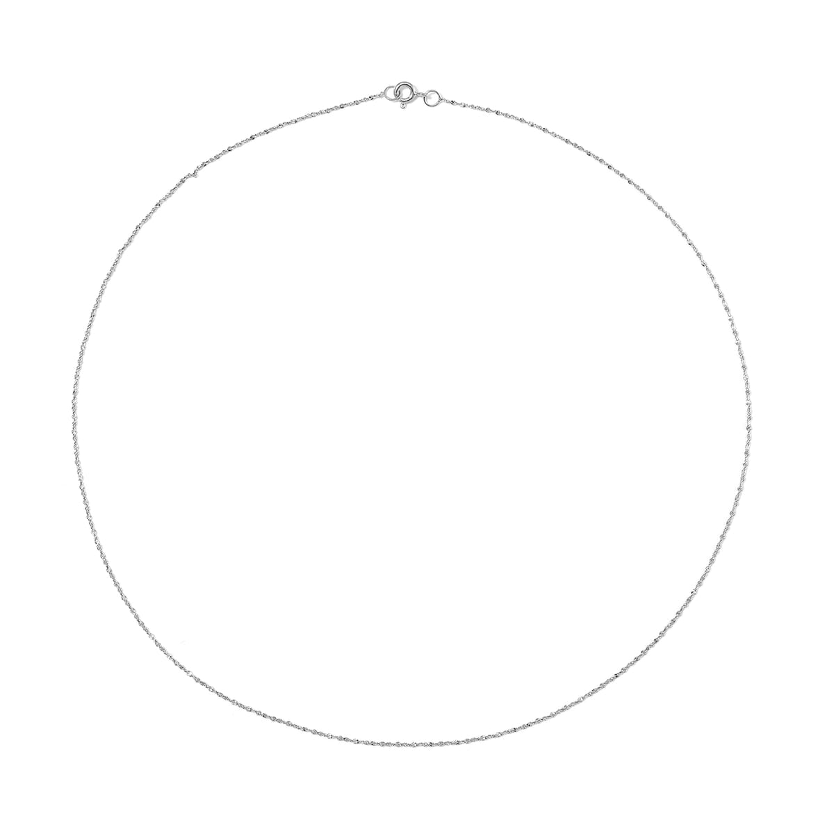 Fancy Chain in Rhodium Over Sterling Silver 1.35 Grams 18 Inches image number 2