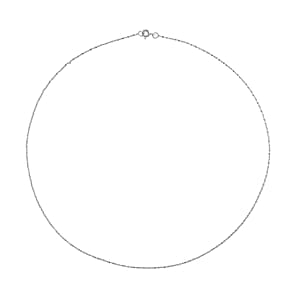 Fancy Chain in Rhodium Over Sterling Silver 1.35 Grams 18 Inches