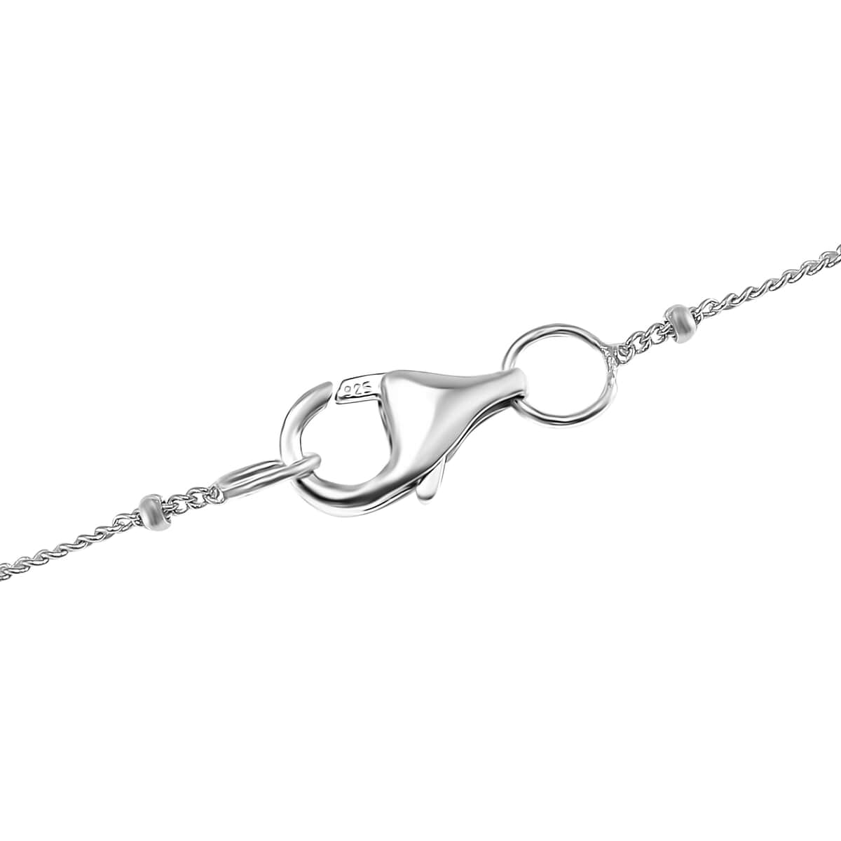 Station Chain in Rhodium Over Sterling Silver 1.93 Grams 20 Inches image number 4