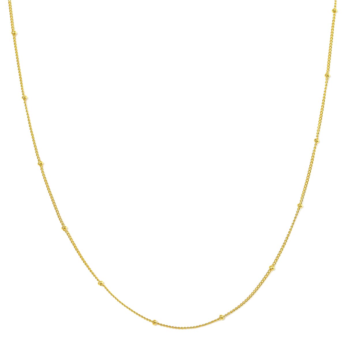 Station Chain in 14K Yellow Gold Over Sterling Silver 1.86 Grams 20 Inches image number 0