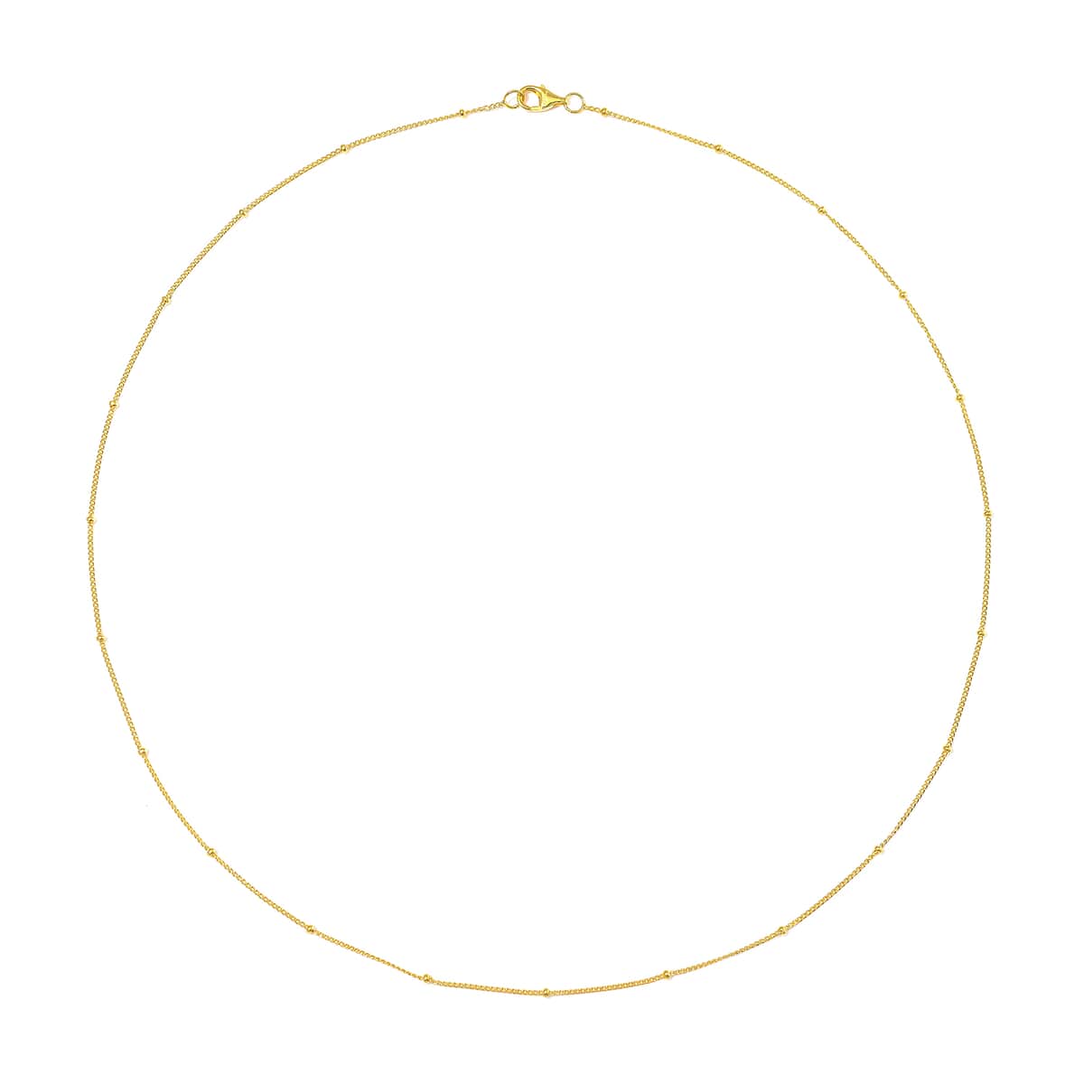 Station Chain in 14K Yellow Gold Over Sterling Silver 1.86 Grams 20 Inches image number 2