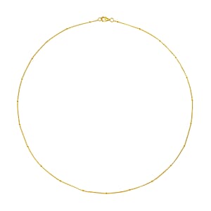 Station Chain in 14K Yellow Gold Over Sterling Silver 1.86 Grams 20 Inches