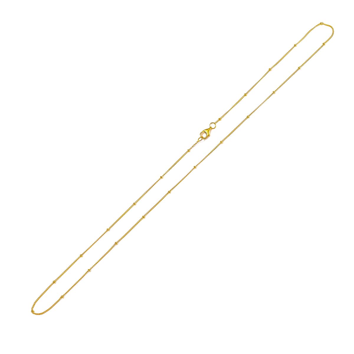 Station Chain in 14K Yellow Gold Over Sterling Silver 1.86 Grams 20 Inches image number 3