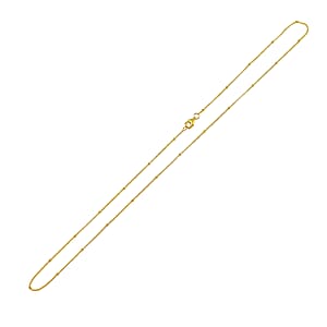 Station Chain in 14K Yellow Gold Over Sterling Silver 1.86 Grams 20 Inches