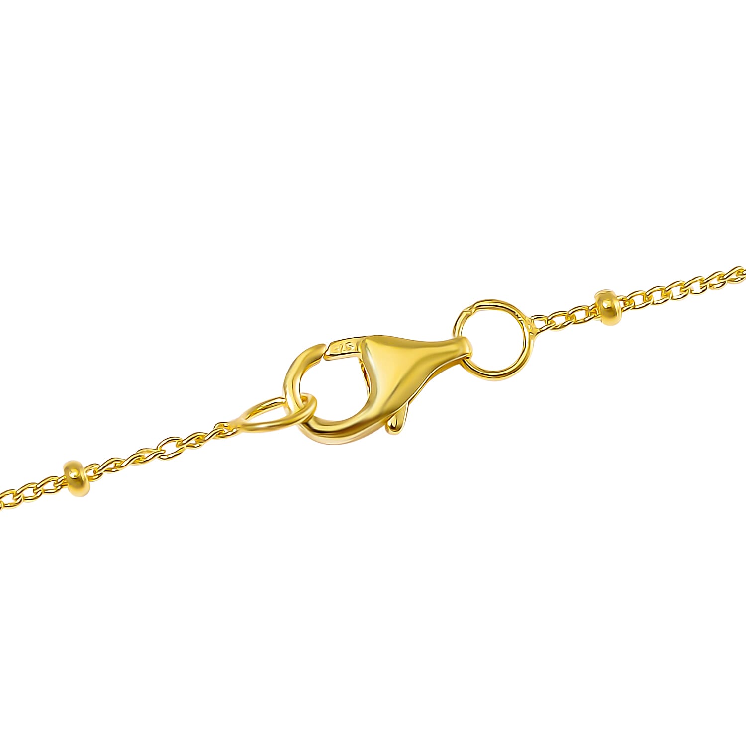 Station Chain in 14K Yellow Gold Over Sterling Silver 1.86 Grams 20 Inches
