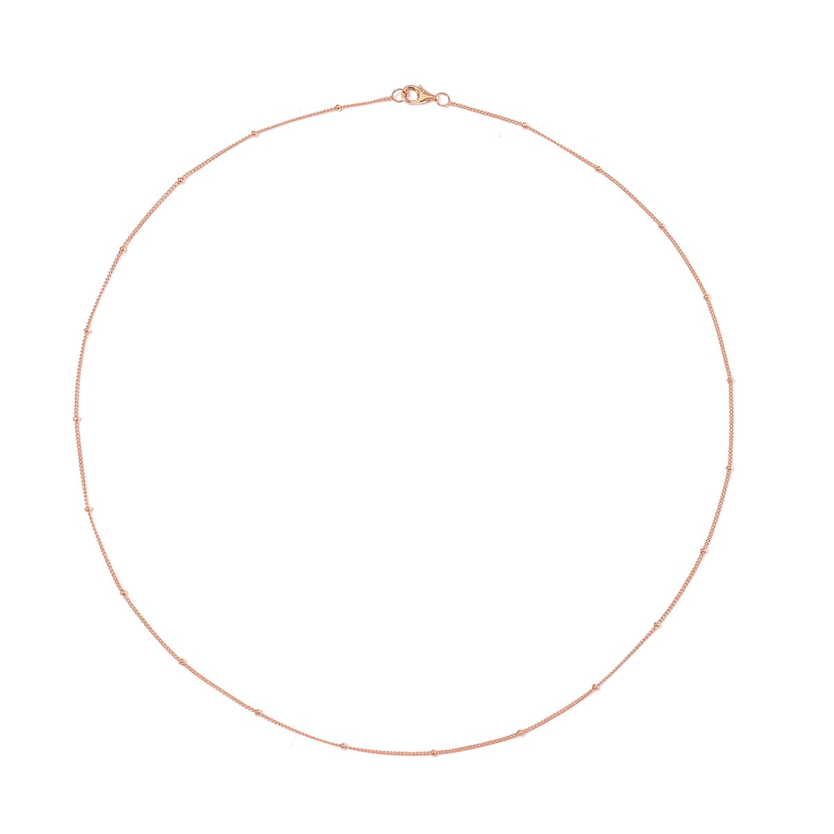 Station Chain in 14K Rose Gold Over Sterling Silver 20 Inches 1.97 Grams image number 2