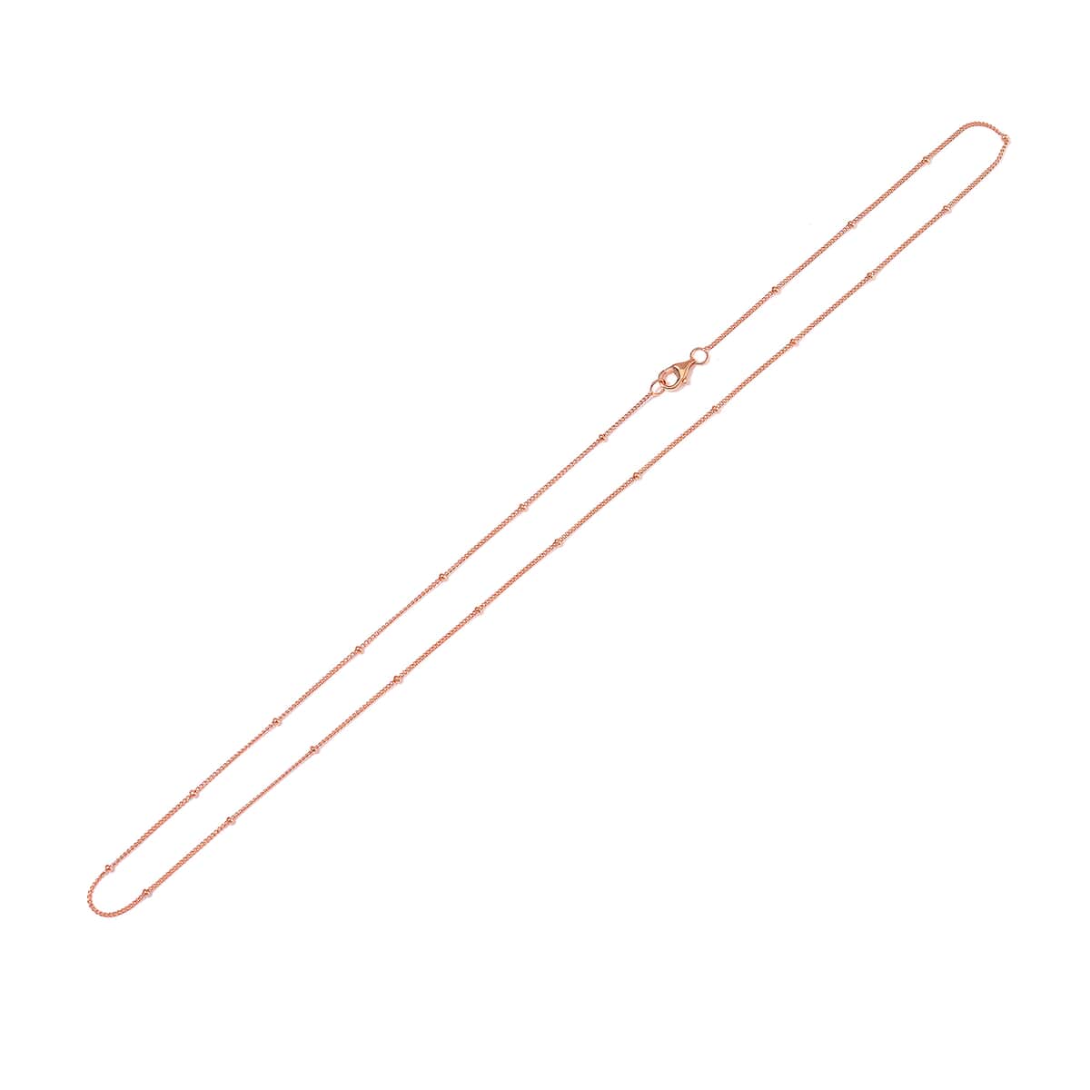 Station Chain in 14K Rose Gold Over Sterling Silver 20 Inches 1.97 Grams image number 3