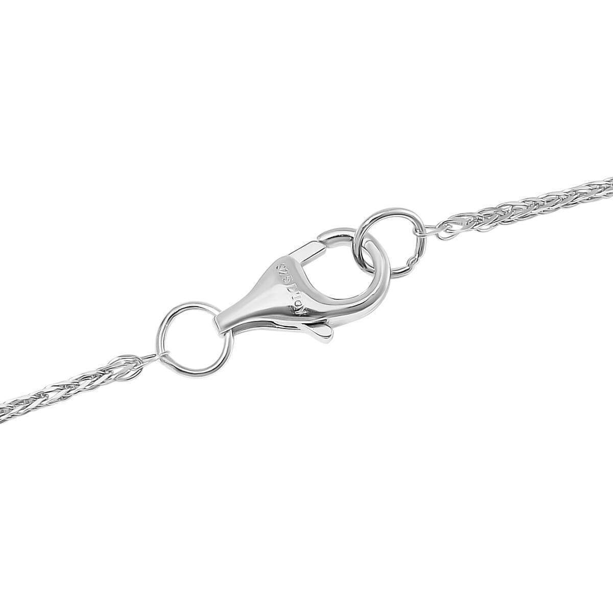 Wheat Chain in Rhodium Over Sterling Silver 1.60 Grams 20 Inches image number 4