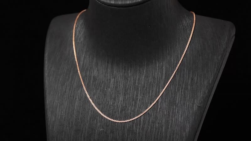 Wheat Chain in 14K Rose Gold Over Sterling Silver 1.73 Grams 20 Inches