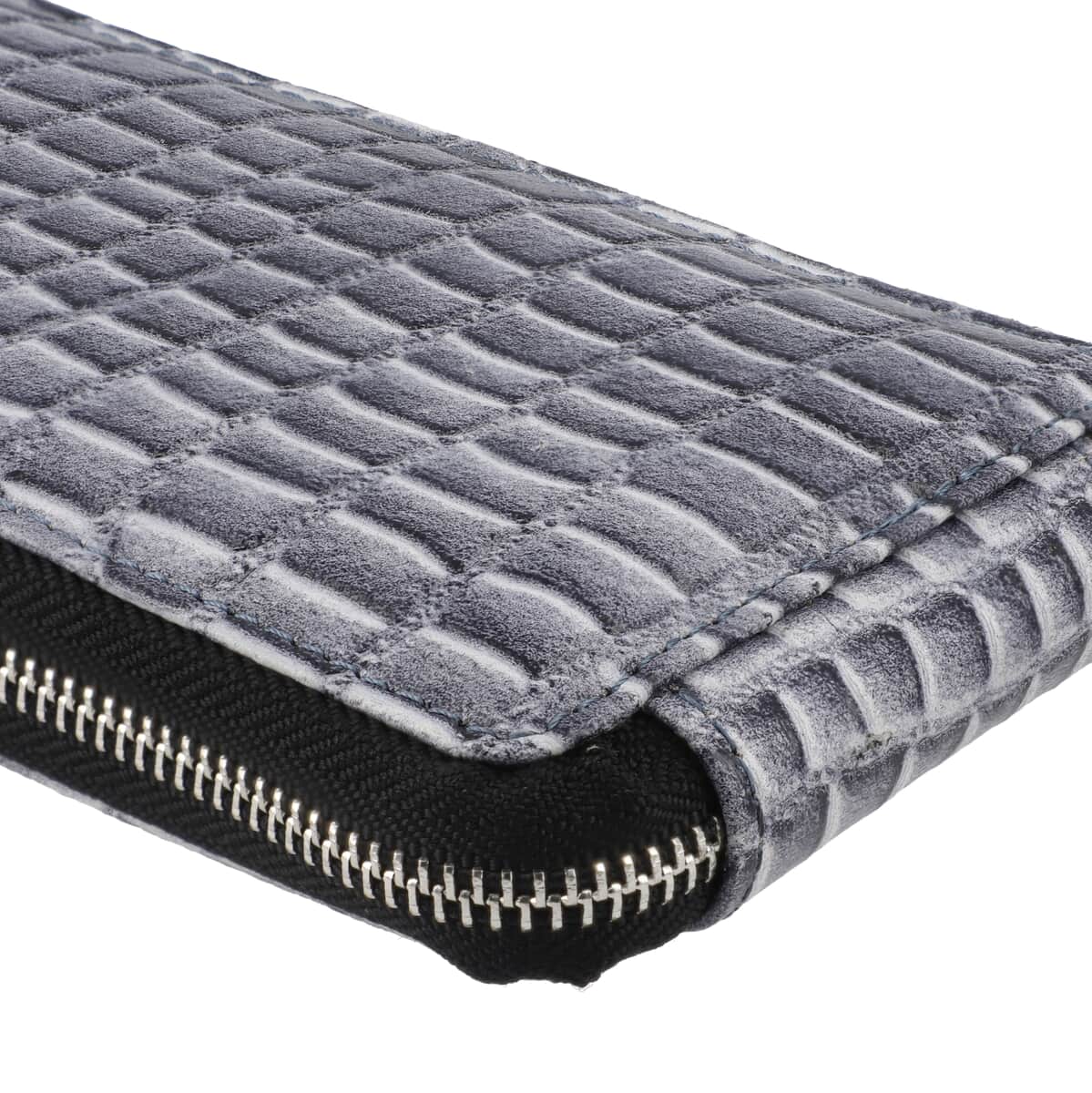 Gray Crocodile Embossed RFID Genuine Leather Crossbody Bag for Women with Wristlet Handle | Shoulder Purse | Crossbody Handbags | Designer Crossbody | Leather Handbags image number 5