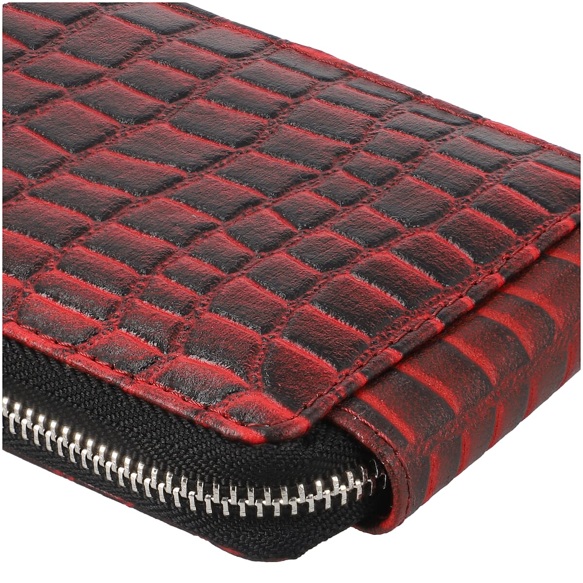 Burgundy Crocodile Embossed RFID Genuine Leather Crossbody Bag for Women with Wristlet Handle | Shoulder Purse | Crossbody Handbags | Designer Crossbody | Leather Handbags image number 5