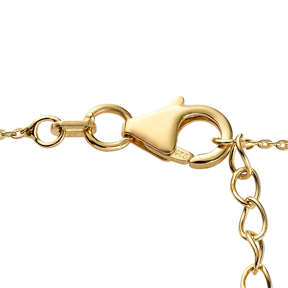 Freshwater Pearl and Natural White Zircon Scorpio Zodiac Necklace 18 Inches in Vermeil Yellow Gold Over Sterling Silver 0.20 ctw image number 4