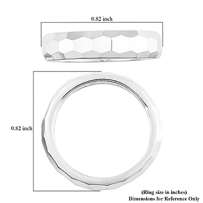 Sterling Silver Band Ring (Size 10.0) 2.05 Grams
