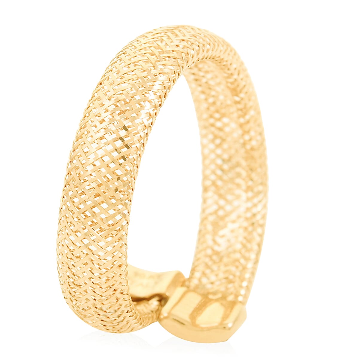 Maestro Gold Collection Italian 10K Yellow Gold Open Mesh Band Ring (Size 5-7) image number 2