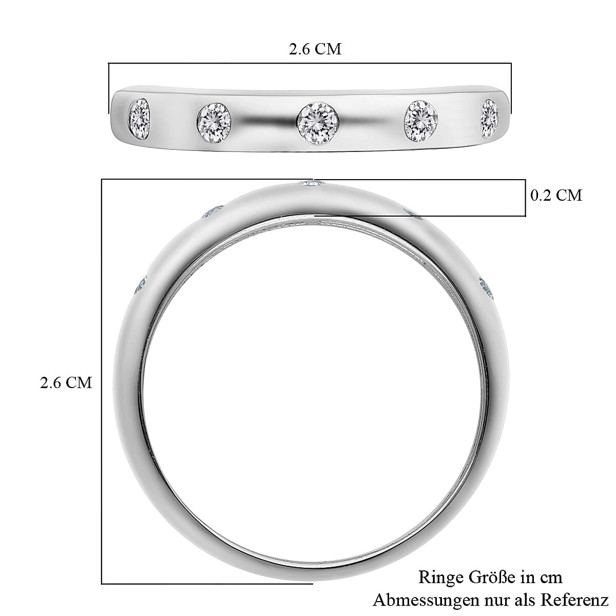 Diamond I1 0.30 ctw Ring in 14K White Gold (Size 6.5)
