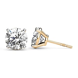 14K Yellow Gold Diamond (I2-I3) Earrings 0.25 ctw