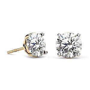 14K Yellow Gold Diamond (I2-I3) Earrings 0.25 ctw