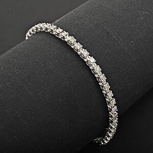 Diamond 3.05 ctw Bracelet in 10K White Gold 8.10 Grams (7.25 In)