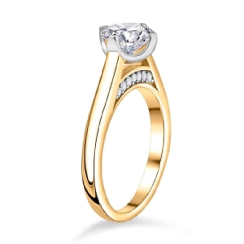 Moissanite 1.48 ctw Ring in 18K Vermeil Yellow Gold Over Sterling Silver (Size 10.0)